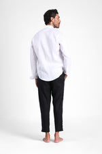 Fraja - Long sleeve shirt with vertical ribbon appliqué