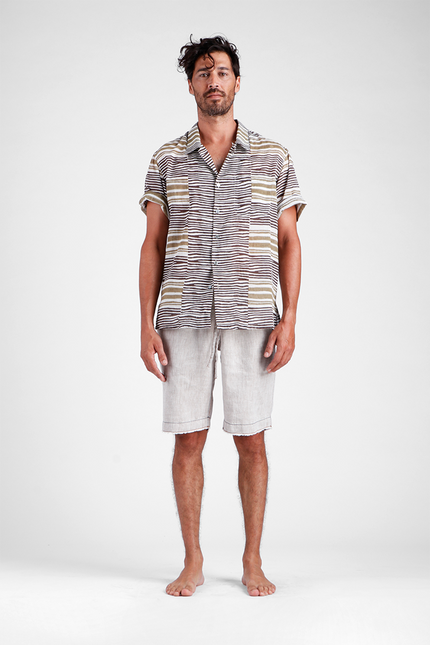 Connor - Linen Denim Shorts
