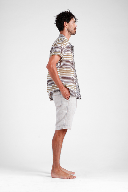 Connor - Linen Denim Shorts