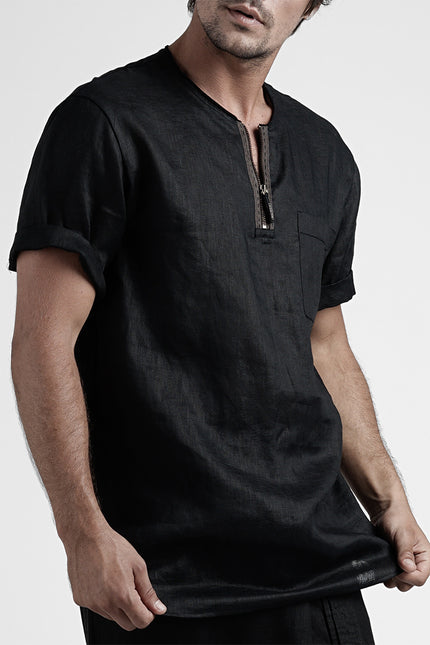 Dusko - Dual Fabric Short Sleeve Shirt