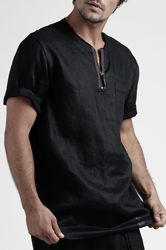Dusko - Dual Fabric Short Sleeve Shirt