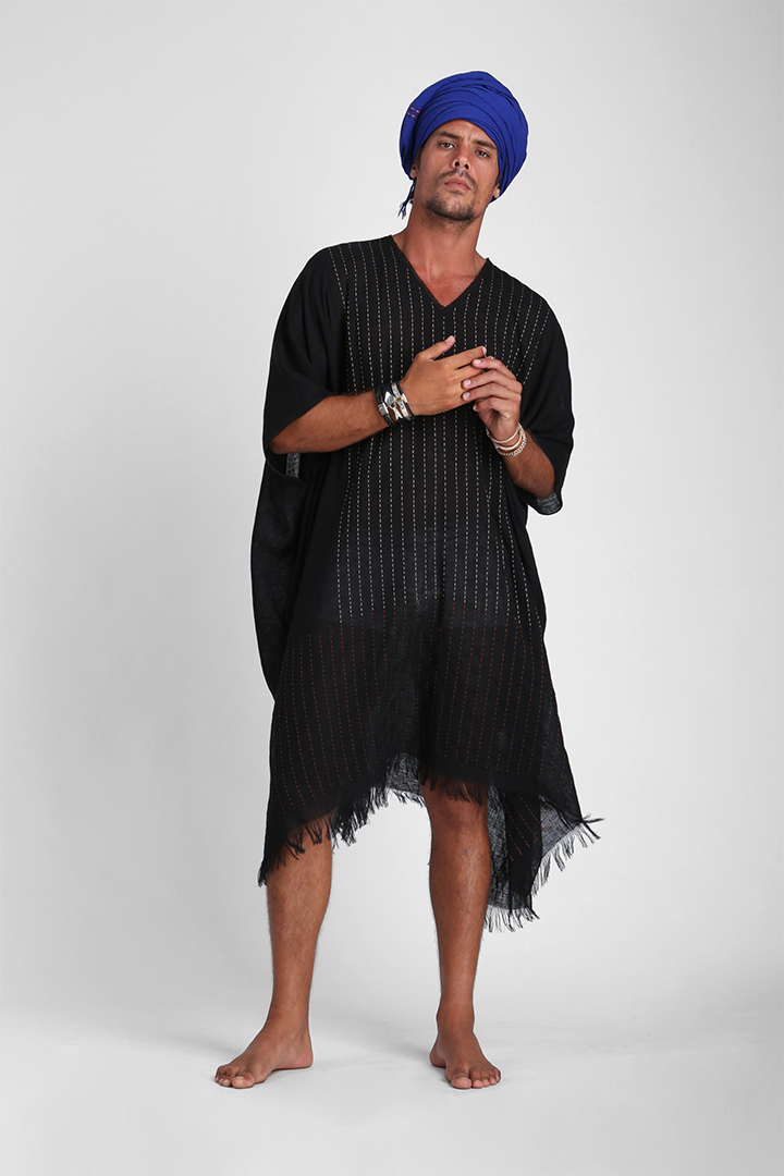 Emeric - Unisex kaftan with hand stitch detailing