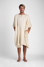 Emmet - Unisex kaftan irregular ribbon appliqué