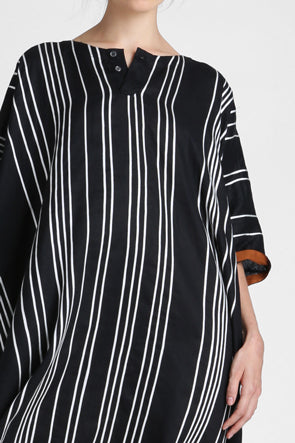 Emmet - Unisex Kaftan Irregular Ribbon Appliqué