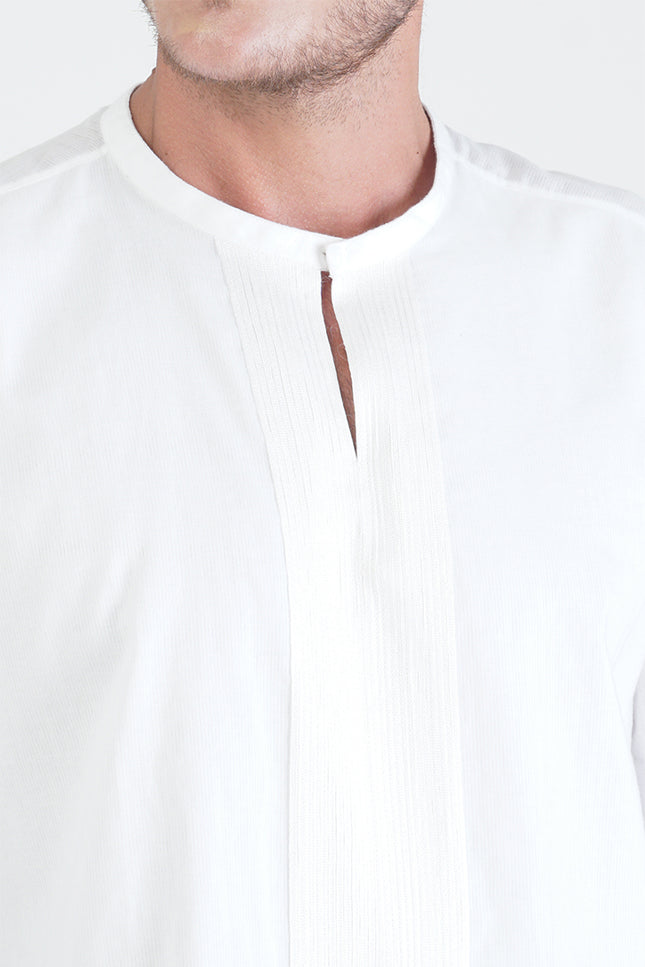 Gustav - Long Sleeves Koko Shirt with Vertical Ribbon Appliqué