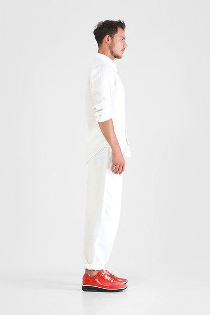 Halton - Long Sleeves Shirt with Face Silhouette Applique