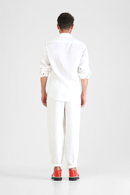 Halton - Long Sleeves Shirt with Face Silhouette Applique