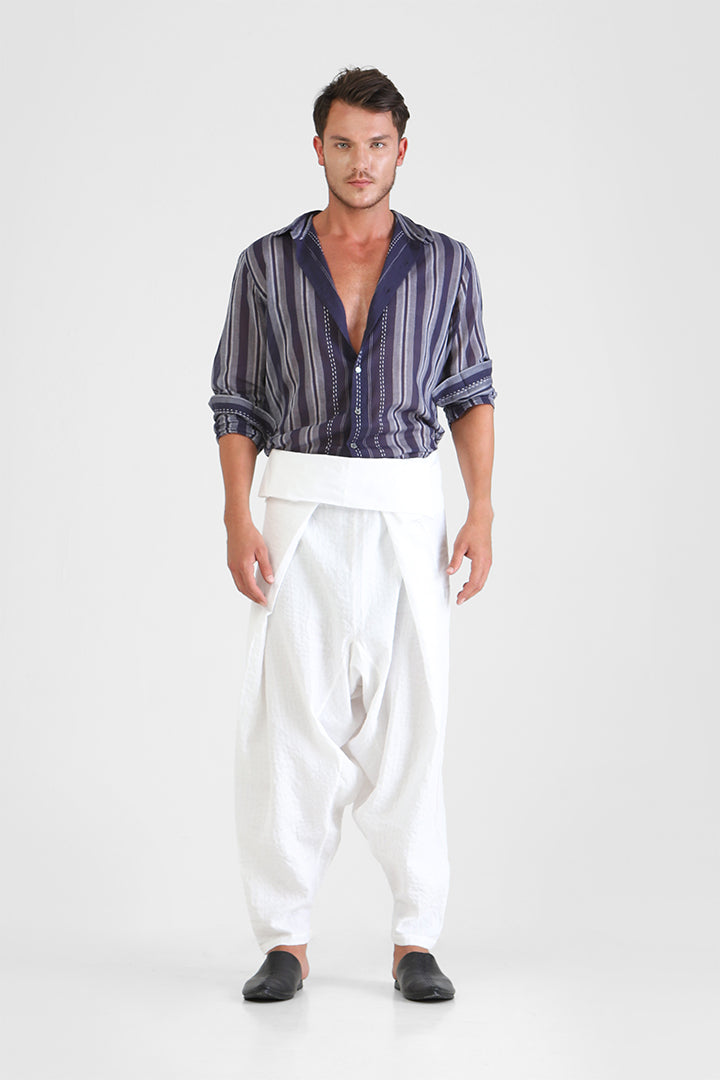 Gilbert - Multi stripes yarn dyed long sleeves shirt