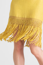 Gheandra - Macrame fringes shift dress