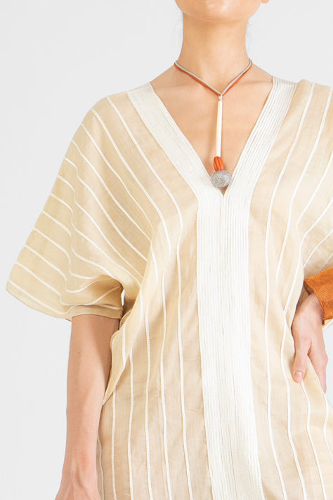 Gianara - Ribbon accentuated kaftan