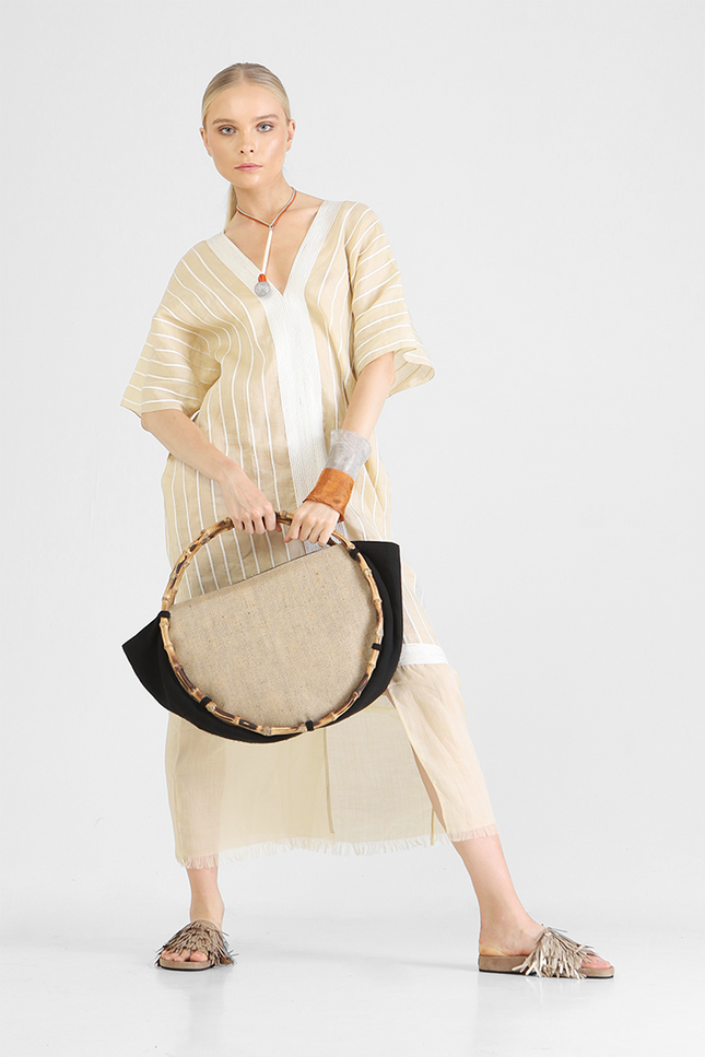 Gianara - Ribbon Accentuated Kaftan