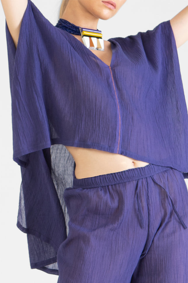 Hilma - Asymmetric crinckled top