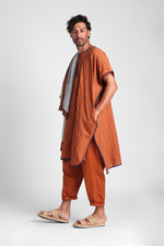 Fuad - Unisex kaftan with irregular stich detail