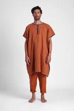 Fuad - Unisex kaftan with irregular stich detail