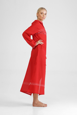 Igli - Hooded kaftan with stitch detailing