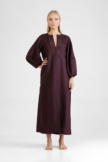 Hadiya - Coin detailed kaftan with balloon sleeves