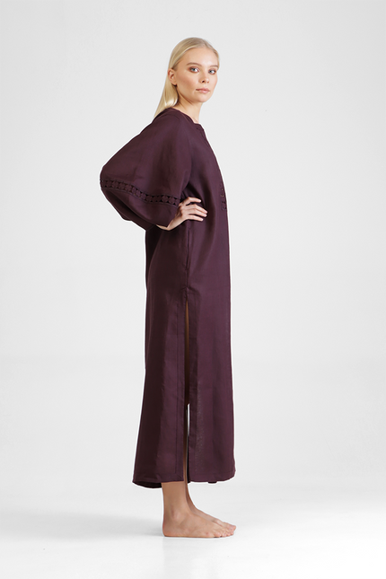 Hadiya - Coin detailed kaftan with balloon sleeves