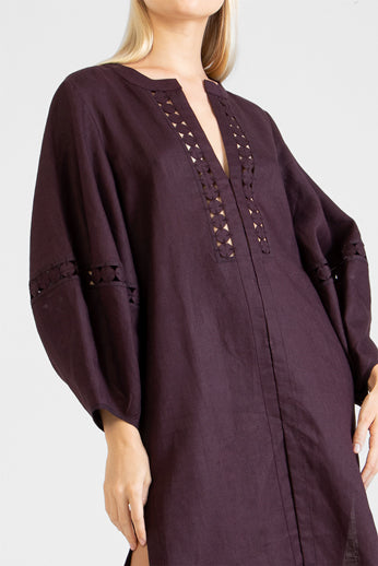 Hadiya - Coin detailed kaftan with balloon sleeves