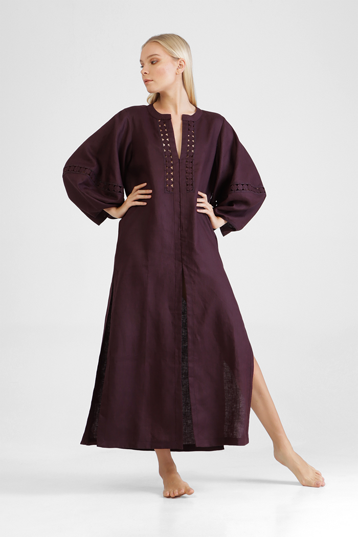 Hadiya - Coin detailed kaftan with balloon sleeves