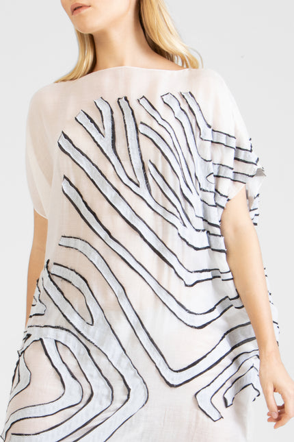 Fifi - Kaftan with Double Appliqué Graphic