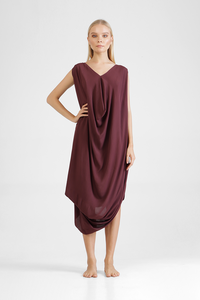 Harla - Sleeveless draped dress