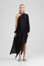 Haleya - One shoulder asymmetrical hem dress