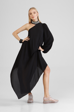 Haleya - One shoulder asymmetrical hem dress