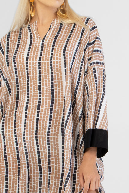 Inira - Printed Appliqué Kaftan