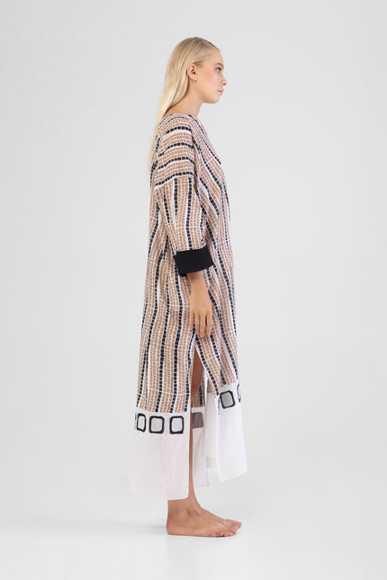 Inira - Printed Appliqué Kaftan