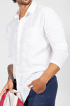 Mias - Long Sleeve Dual Fabric Shirt