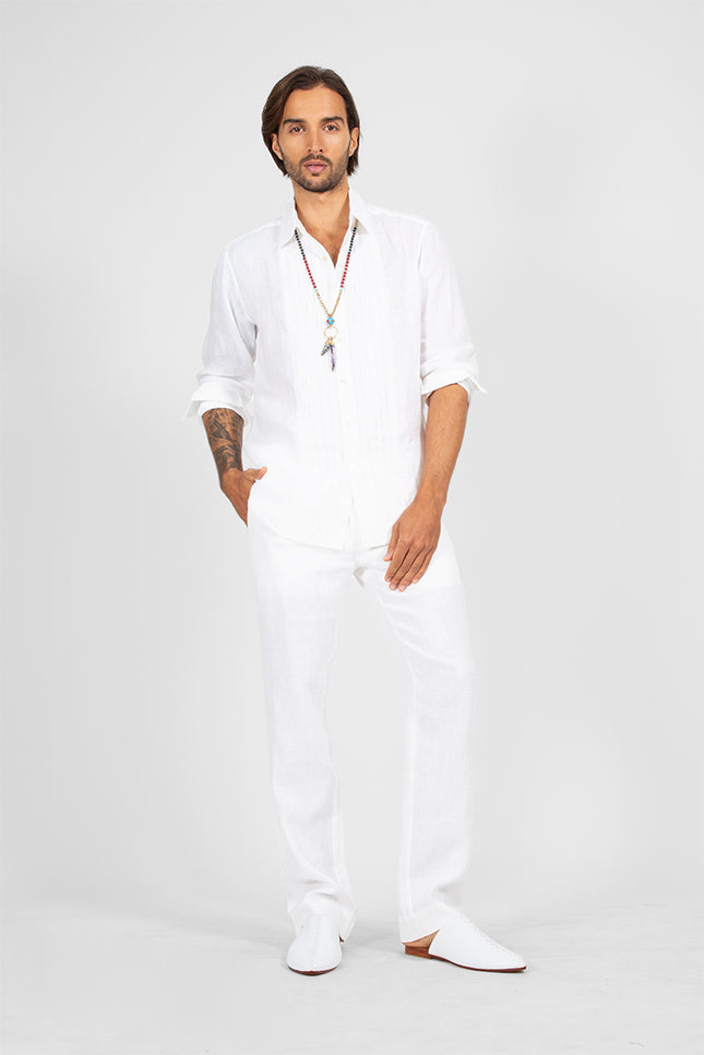 Ibrahim - Pleats Detailing Long Sleeves Shirt