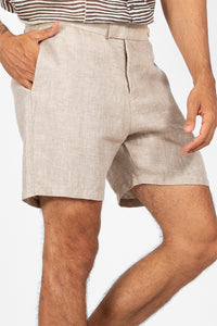 Gill - Linen denim short pants