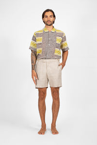 Gill - Linen denim short pants