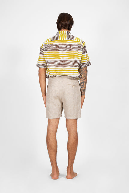 Gill - Linen denim short pants
