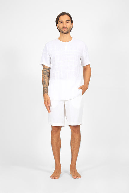 Harris - Irregular Check Appliqué Short Sleeves T-Shirt
