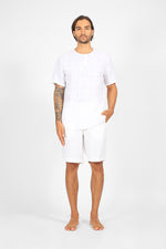 Harris - Irregular check applique short sleeves T-shirt