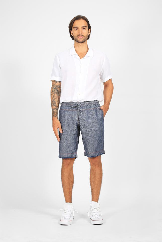 Connor - Linen Denim Shorts