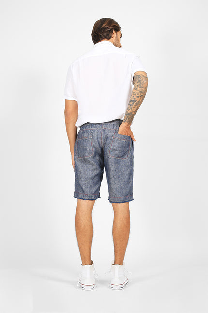 Connor - Linen Denim Shorts