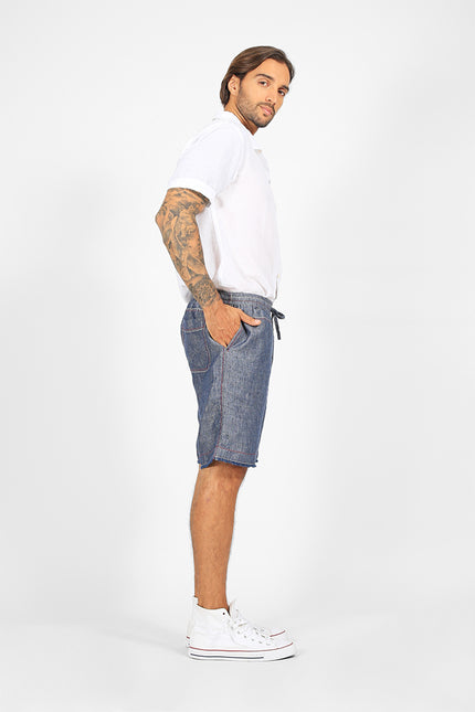Connor - Linen Denim Shorts