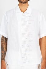 Ingram - Multicolor hand stitch detailing camp shirt