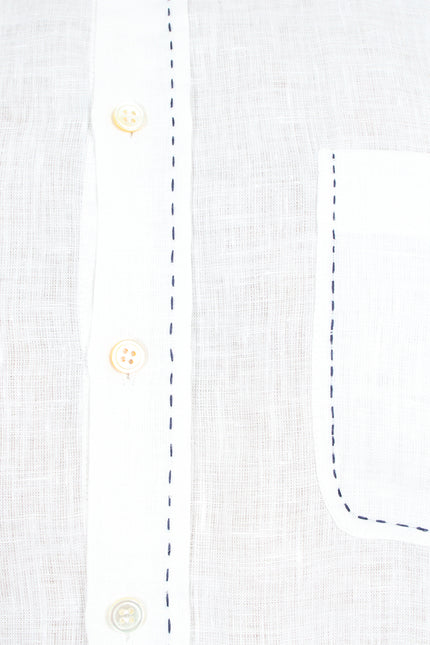 Mias - Long sleeve dual fabric shirt