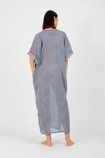 Ilhan - Red stitch detailing stripes djellaba