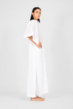 Shana - Draped collar long dress