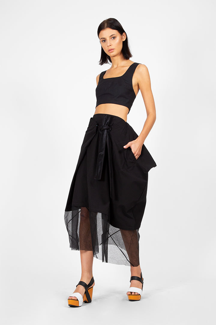 Haimi - Assymetrical draped skirt