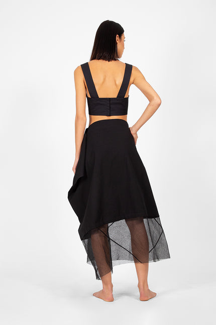 Haimi - Assymetrical Draped Skirt