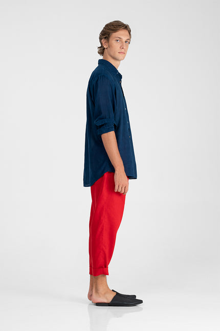Ilan - Indigo khadi oversized long sleeves shirt