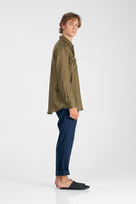 Koha - Unisex Silk Military Shirt.