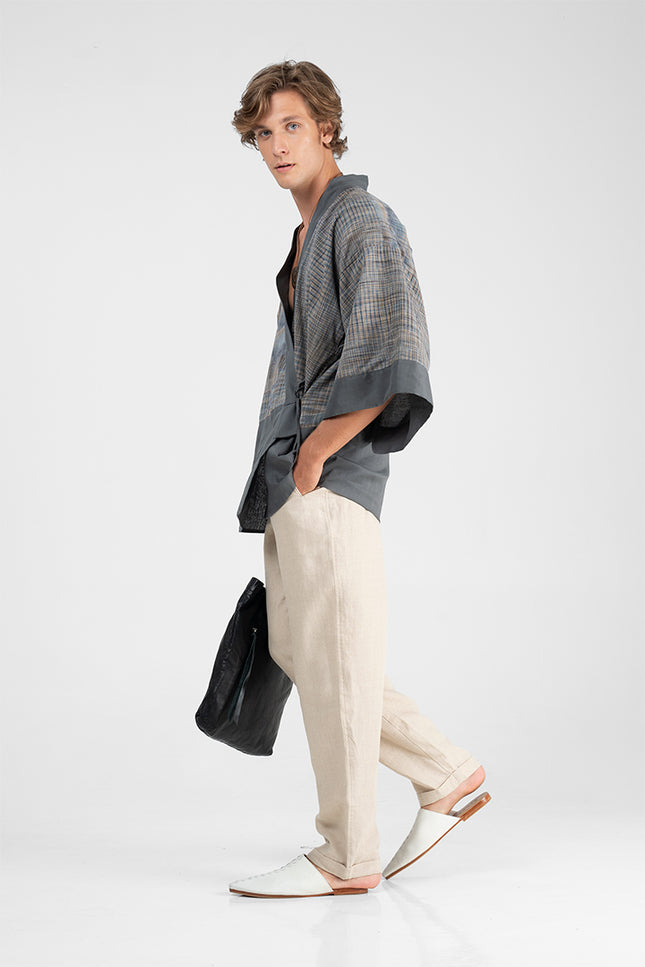 Kuhu - Reversible Khadi Short Kimono