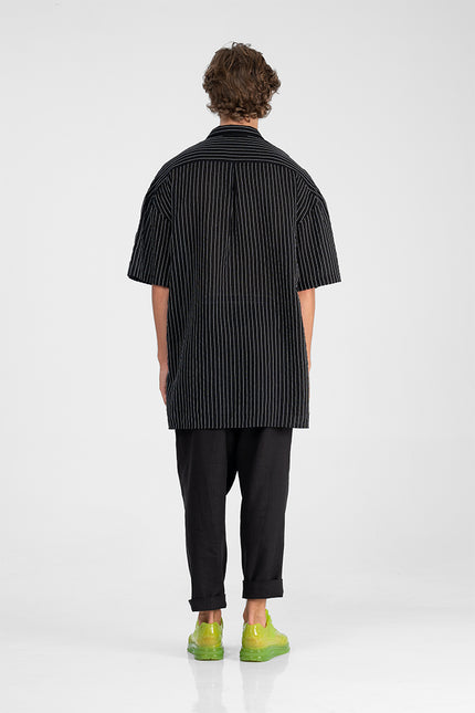 Halburt - Combinated Stitching Oversized Shirt
