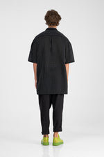 Halburt - Combinated stitching oversized shirt